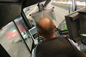 driver in techno bus